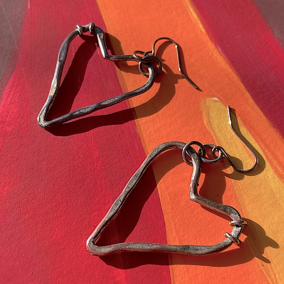 Artisan Jewelry - Artisan Heart earrings handmade
